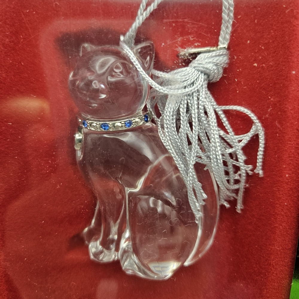 Lenox Pave Jewels Crystal Pave Cat Hanging Christmas Ornament Germany 6064984 - Picture 2 of 12